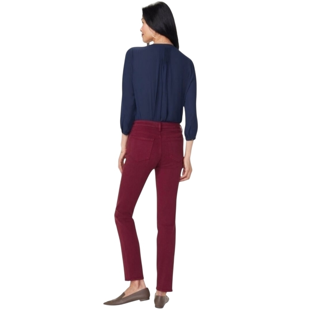 NYDJ Sheri Slim Jeans Red Size 2 - Picture 10 of 16